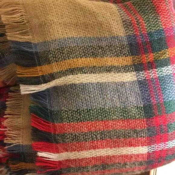 Super Soft Pashmina  FallLook Blanket Scarf Wrap Shawl Long Plaid Approx 72x72 - Picture 1 of 2